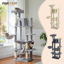 Sturdy Multi-Level Cat Tree Tower with Natural Sisal Scratching Posts,Cozy Hammock&Condo, Large Top Perch, and Fun Dangling Ball