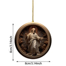 2024 Nativity Scene Hanging Ornaments Christmas Decoration Wall Hanging Jesus Angel Easter Christ Room Home Decorations