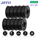 JAYO 3D Filament Printer PLA PLUS/PLA /PETG/PLA+2.0/ABS/TPU 1.75mm 10Rolls for FDM 100%No bubbel 3D Printer Materials DIY Gift