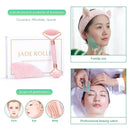 Crystal Roller Set Facial Massage Natural Jade Roller Gua Sha Kit Jade Scraper Rose Quartz Stone Face Lift Massager Beauty Tools
