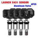 LAUNCH FR Sensor 433 315MHZ TPMS Sensor 4pcs/lot Tire Repair Tool Scanner Tire Pressure Monitor Tester Programming FR-Sensor