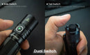 Sofirn SP35T 3800lm Tactical 21700 Flashlight Powerful LED Light USB C Rechargeable Torch with Dual Switch Power Indicator ATR