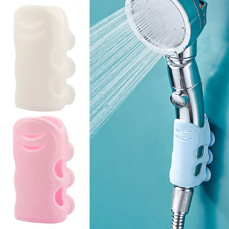 Wall Mounted Sucker Shower Stand Punch Free Reusable Shower Bracket Silicone Showerhead Holder Bathroom Douche Accessoires