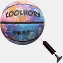 1 Stück Nr. 7 Leuchtender Basketball Spielball Outdoor Tragbarer PU Fluoreszierender Basketball