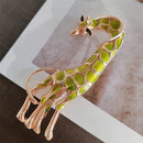 Vintage Creative Enamel Dripping Oil Giraffe Brooches for Women Trendy Casual Metal Animal Brooch Pins Personality Jewelry Gifts