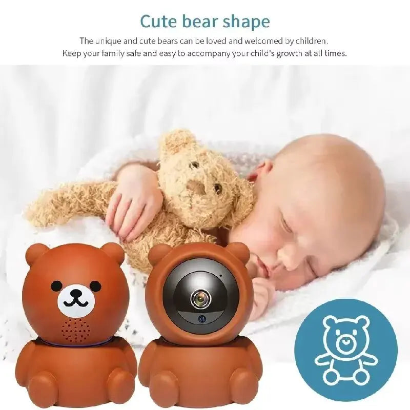 Smart Home Baby Security Monitor WiFi IP Camera Cartoon Bear Halloween Gift CCTV 1080P HD Surveillance Auto Tracking Camera