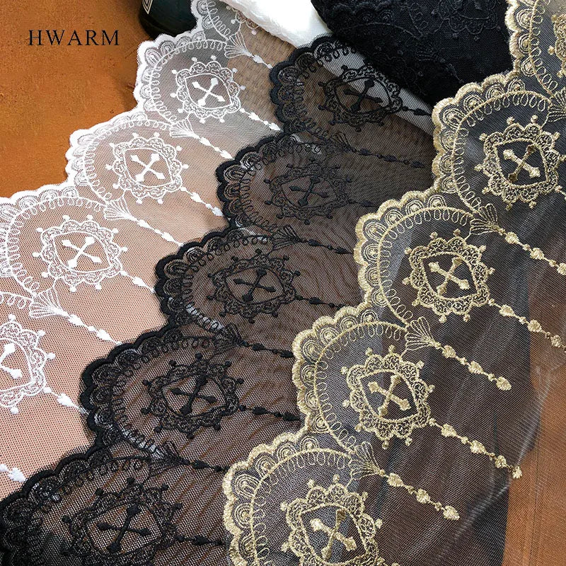 5yard Cross Lace Fabric Table Runner Skirt Christmas Easter Day Christian Catholicism Water Soluble Mesh Lolita Jewelry Party