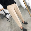 Thicken Women Pencil Pants 2023 Spring Winter Trousers OL Style Wool Female Work Suit Pant Loose Female Trousers Capris 6648