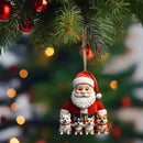 2D Christmas Tree Pendant 2D Flat Acrylic Xmas Tree Hanging Ornaments Cartoon Home Decor New Year Christmas Gifts