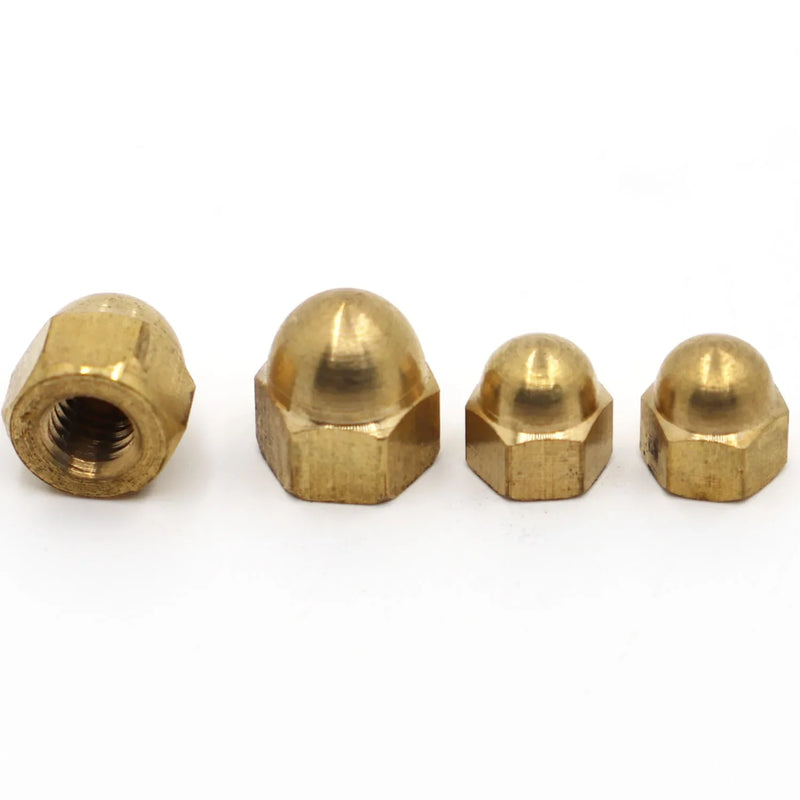 DIN1587 Copper Cap Hex Nuts Decorative Dome Head Cover Semicircle Brass Acorn Nut M3 M4 M5 M6 M8 M10 M12