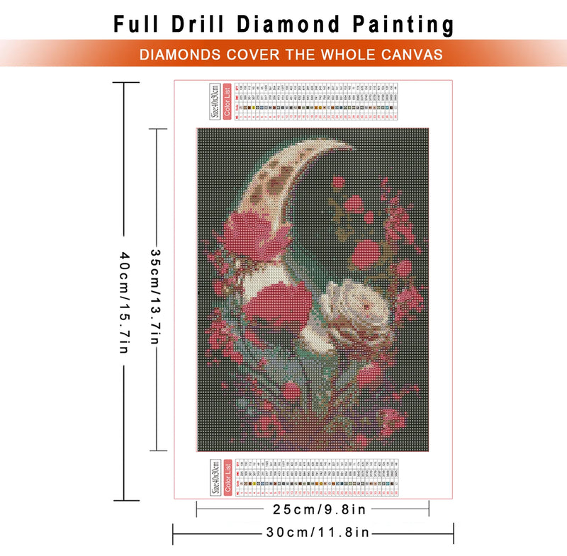 AZQSD 5d Diamond Painting Moon Landscape Full New Embroidery Rose Flower Home Decoration Diy Crafts Needlework Rhinestones Gift