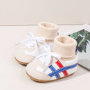 Spring And Autumn New Style Baby Shoes For 0-1 Year Old With Laces That Don't Come Off And Anti-Slip Design For Learning To Walk