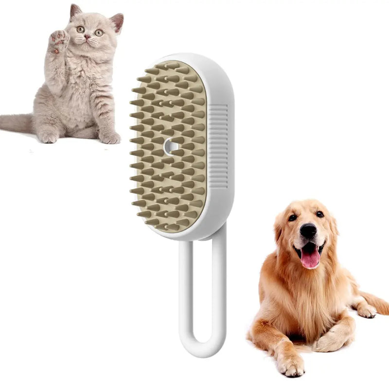 Rechargeable Steam Cat Grooming Brush Steamy To Remove Loose Hair 3 In1 Electric Self Cleaning Spray Dog Brush Massage Pet Combs