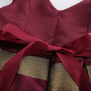 Girls Princess Mermaid Formal Dress Children Birthday Party Tutu Dresses for Kids Bowtie Lace Up Christmas Performance Frock