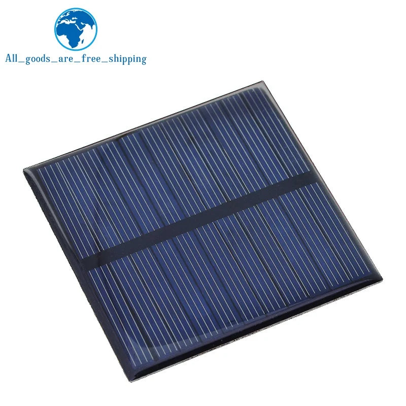 TZT 5.5V 110mA 0.55W Solar Panel Polycrystalline 70*70MM Mini Sunpower Solar System DIY for Battery Cell Phone Charger