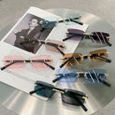 Randlose Rechteck Sonnenbrille Mode Männer Frauen Shades Kleine Quadratische Sonnenbrillen Für Weibliche Trendige Sommer Outdoor Accessoire