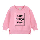 Kids Baby Girl Boy Customized Sweatshirt Add Your Text Image Long Sleeve Cotton Fleece Toddler DIY Pullover Hoodie Tops Clothes