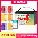 12V 100Ah Lifepo4 Lithium Battery 100A BMS for RV Solar Marine Trolling Motor Backup Power Group 31 Deep Cycle Lithium Batteries