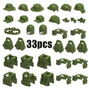 WW2 Military Building Blocks Mini Bricks Solider Figures Gifts Weapon Equipment Accessories USA Greman Vests Armor Toys For Kids