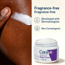 CeraVe Skin Renewing Night Cream, Peptide Complex, Hyaluronic Acid & Ceramide Moisturizer for Face, 1.7 Ounce