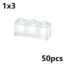 MOC Transparent Thick Building Blocks 1x1 1x2 2x2 2x4 Dots Clear Brick Figures Educational Creative Toy for Kid Compatible Brand