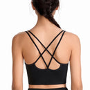 Fashion No Steel Ring Sports Underwear Cross Shoulder Straps Women's Breasts Shock Proof Cycling Yoga Fitness Gather Bra B53