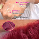 13x4 HD Body Wave 99J Burgundy Colored Human Hair Wigs For Women 200 Density 13x6 Transparent Lace Frontal Wigs 42 44 Inch