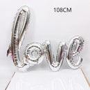 1PC I love you heart shaped foil balloon Valentine's day romantic wedding wedding room decoration decoration
