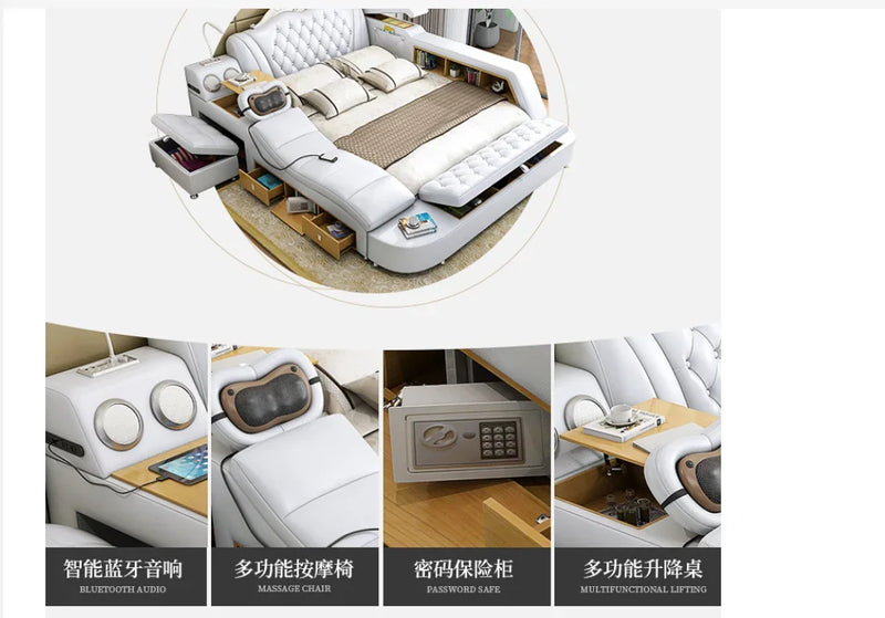 2022 Hot Sales Massage Beds Smart Modern Style Furniture Multi Functional Bedroom Set