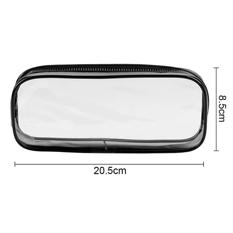 Creative PVC Transparent Pencil Case Large Capacity Cosmetic Bag Stationery Waterproof Stationery Storage Pouch School Supplies