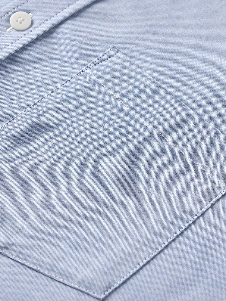 SIMWOOD 2025 Autumn New Regular Fit Smart Casual Shirts Men Basic Solid Color 180gsm Oxford Fabric Shirts