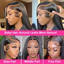 HD 180% Straight 30 32 Inch 13X6 Lace Wigs Human Hair Ready To Wear Lace Front Transparent Lace Frontal Remy Hair Wig For Woman