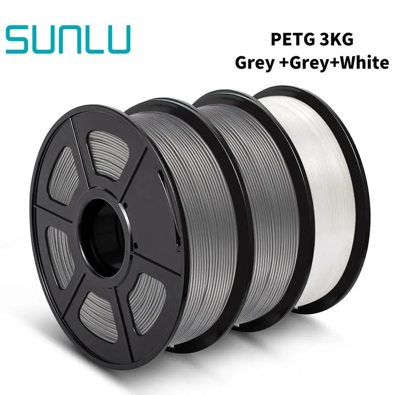 SUNLU PETG 3D Filament 1KG 3 Rolls 1.75mm +/-0.02MM 3D Printing Filament Neatly Wound Filament Vacuum Packing Fast Shipping