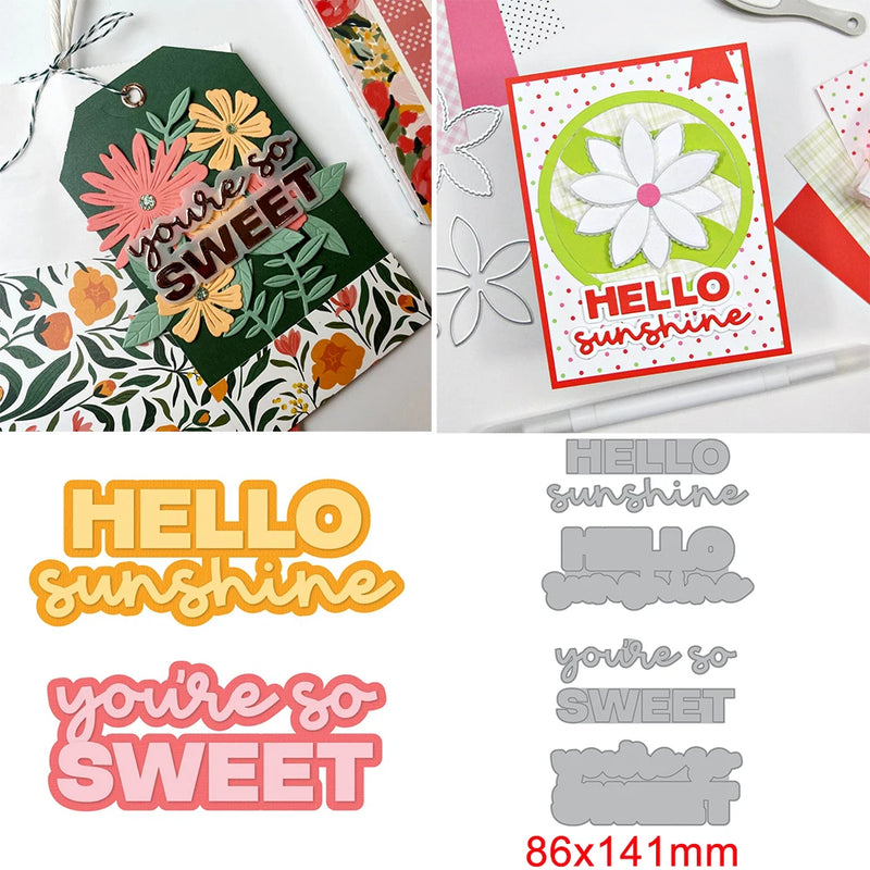 Stacking Shadow Happy Birthday/Happy Easter Metal Cutting Dies Sentiments Words Die Cut For DIY Scrarpbooking Paper Cards Making