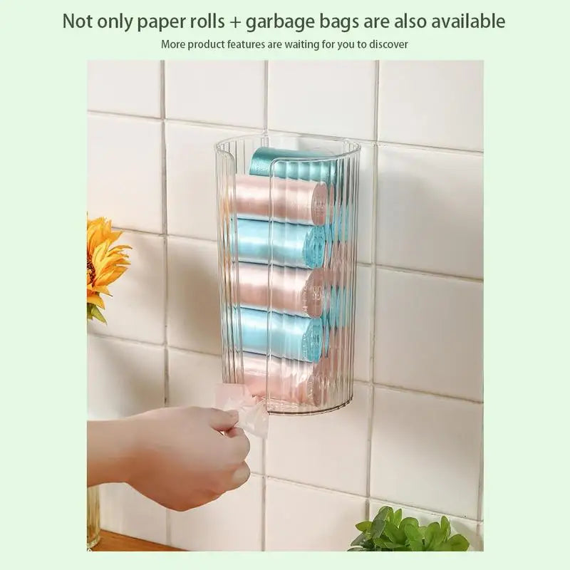 Paper Towel Holder Self Adhesive Wall Mount Kitchen Roll Rack Space Saving Paper Dispenser Waterproof Bathroom Paper Organizer