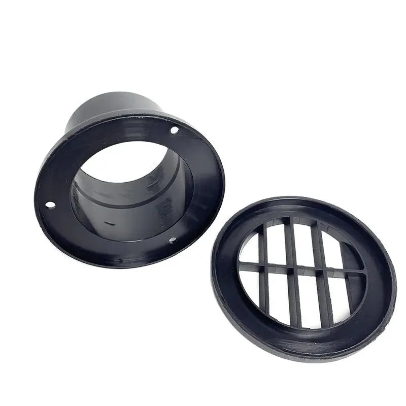 60mm / 75mm / 90mm Diesel Heater Duct Ducting Air Vent Outlet Flat Round Rotatable Connector Black For Car Truck VAN Camper