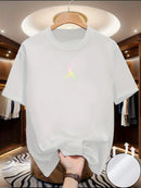 Trendige Kurzarm-T-Shirts für Herren und Damen, beliebter Sommerstil, vielseitig, figurbetont bedruckte Rundhals-Oberteile