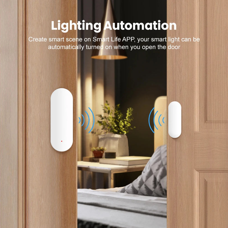 AVATTO Tuya ZigBee/WiFi Door Sensor Smart Door Open/Closed Wireless Detectors Window Sensor APP Works With Alexa Google Home