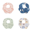 Kangobaby 4pcs Muslin Burp Cloths Sets Most Fashion Colorful Solid Color Baby Infinity Scarf Bibs