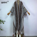 WINYI woman Winter Knitted cardigan coat Loose Christmas Fashion hipster party dress Thick Warm free size Female cloke overcoat