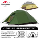 Naturehike Upgraded Cloud Up 3 Person Tent Outdoor Camping Tent Ultralight Waterproof Tent Free Standing Hiking Backpacking Tent