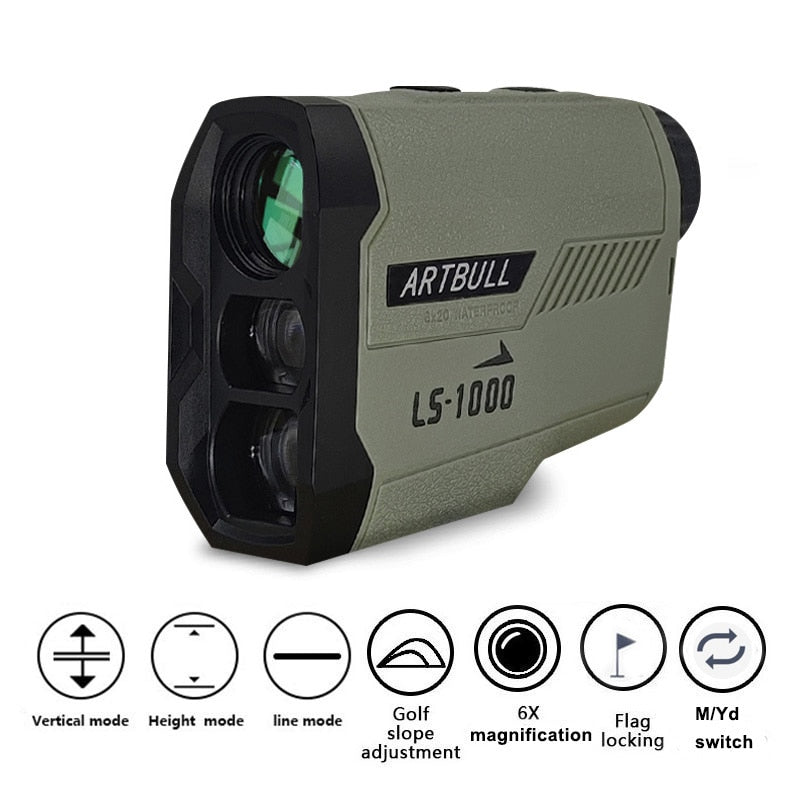 ARTBULL Golf Rangefinder 650m 1000m Hunting Telescope Golf Slope Adjusted Mode Flag-Lock Sport Laser Distance Meter