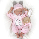 BRASTOY Reborn Bemalte Reborn Babypuppe Reborn 48cm Mädchen Daumen Silikonkörper Kann baden