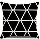 Black Geometric Linen Cushion Cover, Home Decor, Living Room Sofa Pillow Cover Decor, Suitable for Bedroom Car 40x40 60x60 50x50