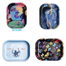 Cigarette Metal Rolling Tray 180*140MM Herb Smoking Accessories Kitchen Home Different Kind Tobacco TinPlate Storage Case