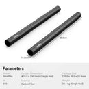 SmallRig 15mm Carbon Fiber Rod for 15mm Rod Support System (Non-Thread), 12 / 9 / 8 / 6 / 4 inches Long 2pcs/set for DSLR Camera