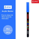 Jupai 1PCS Acrylic Marker Pens Plumones 24Color Painting Stationery Ceramic Glass Fabric Graffiti Waterproof Water-based