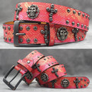 Rivet PU  Leather men's belt Fashion alloy belts Buckle luxury brand jeans belts for men business belt female belt
