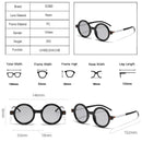 SO&EI Ins Popular Fashion Round Sunglasses Women Retro Double Color Clear Lens Eyewear Men Trending Shades UV400 Sun Glasses