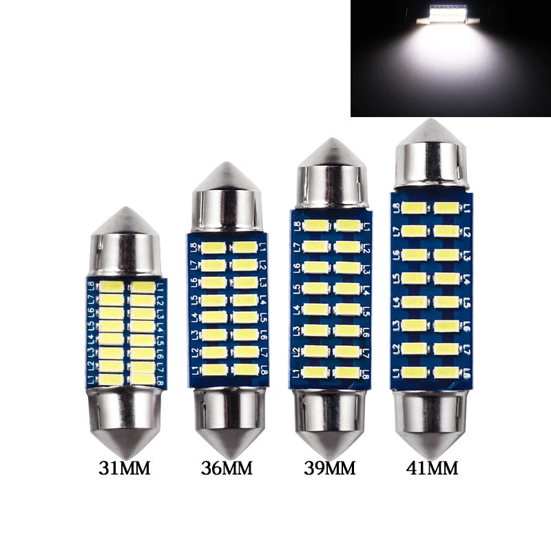 1/2/3PCS Canbus Car Led 31 36 39 41mm interior Light 3014SMD LED Festoon Bulb Car Dome No Error Auto Interior Reading Lamp